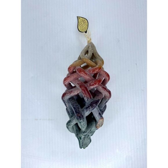 Multi-color Hand Crafted Fine Art Spiral Custom Candle Beeswax 7.5 Inches - Picture 3 of 10